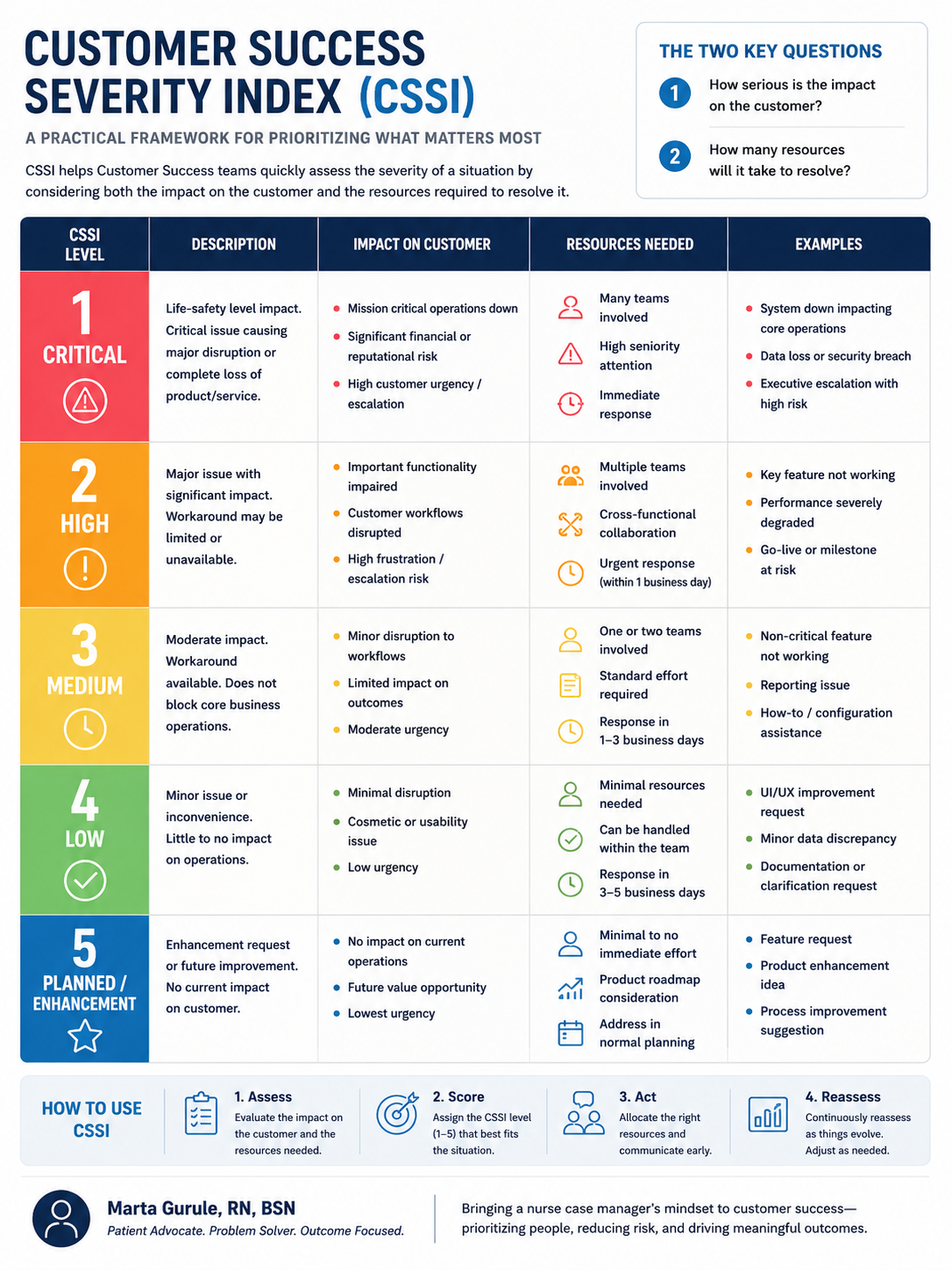 Customer Success Severity Index chart